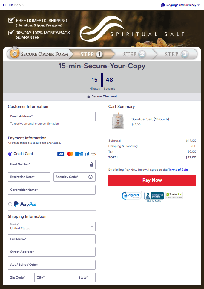 Spiritual Salt Checkout